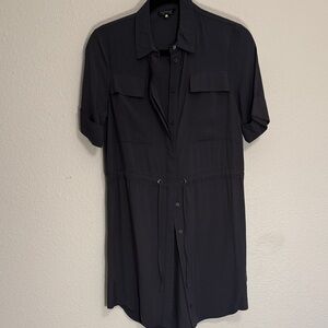 EUC Top Shop Size 4 Shirt Dress with Cinch Drawstring Waist